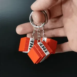 MINECRAFT TNT KEYCHAIN