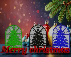 Christmas tree with presents (with and without ring)
