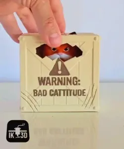 Cat Middle Finger with Surprise Crate