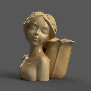 Elegant Lady Planter – 3D STL for Pot, Vase Home Decor