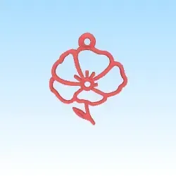 Poppy flower keychain veteran support