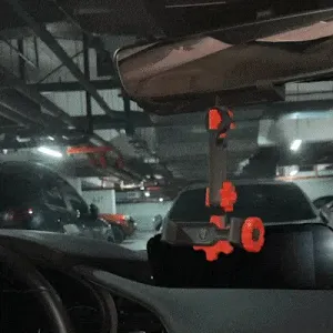CAR REARVIEW MIRROR PHONE HOLDER