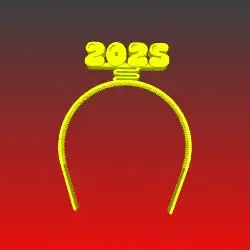 2025 New Years Springy Headband - Bubble Letters