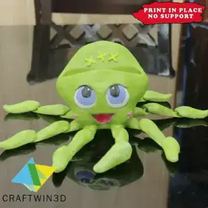 Articulated Octopus with Flexible Legs and a mobile stand