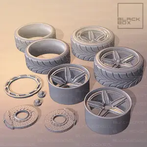 BLZR Wheel set 1-24th
