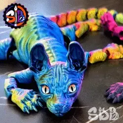 GATO Sphynx - FLEXI - 3MF - PRINT-IN-PLACE STL