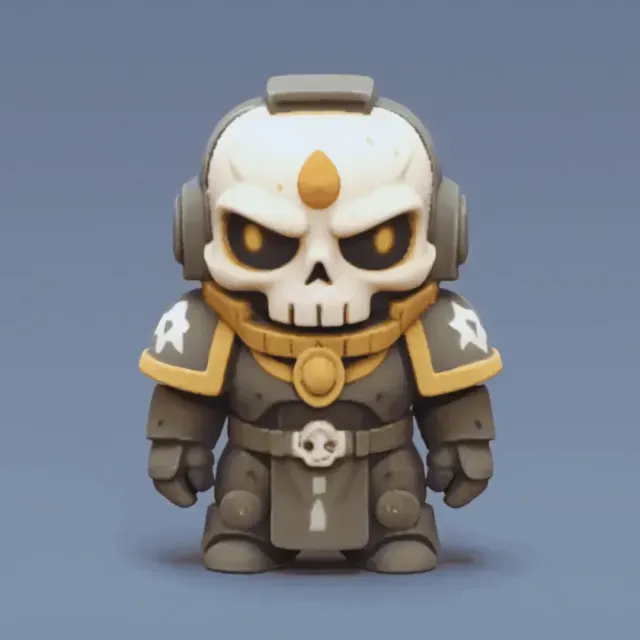 Chaplain Grimaldus Chibi Warhammer 40k