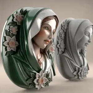 Virgin Mary Wall Art Paperweight keychain