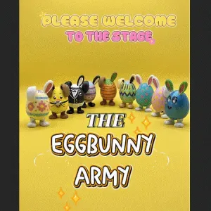 Cute "Clicky-Clack" Egg Bunny Army