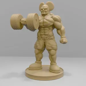 Mickey Bodybuilder Sculpture – A Fun and Inspiring Creation