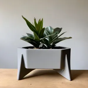 Hexagonal Design Mid-Century Planter – A Retro Touch