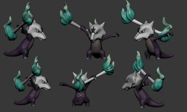 Pokemon - Alolan Marowak with 2 poses — Фото 4 из 9