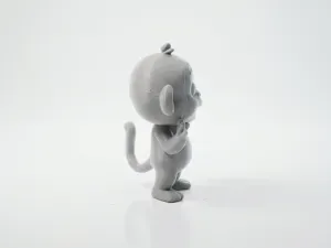 Happy Monkey Figurine Animal Sculpture 3D Printable