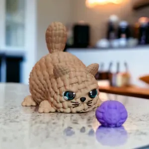 Crochet Cat Piggy Bank ( No Support )
