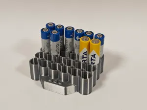 AAA Battery Organizer | 24 Slots (4x6 Grid)