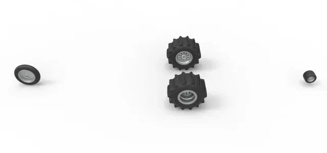 Wheel Set of Top Fuel Dirt Dragster Trike Scale 1:25 — Фото 5 из 9