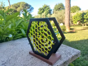 Hexagonal pattern mosquito coil holder