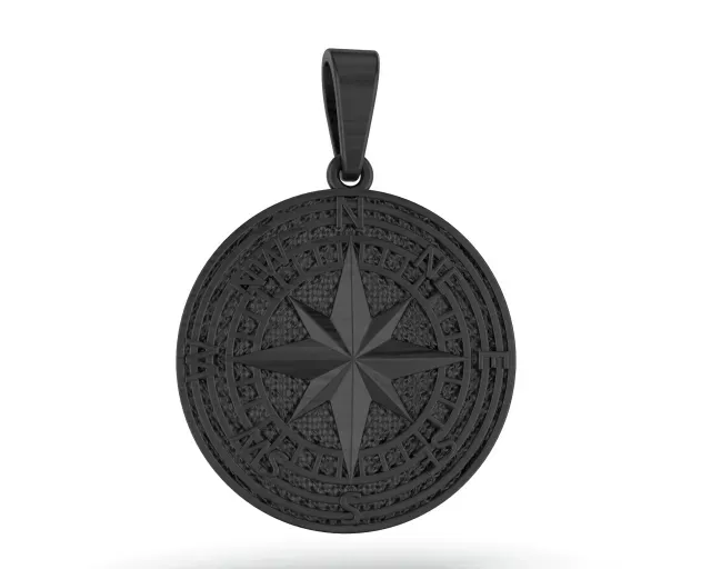 Printable jewelry pendant wind rose STL — Image 6 of 9