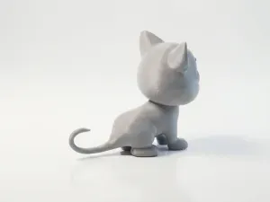 Cute Cat Kitten Animal Figurine 3D Printable