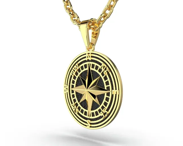 Printable jewelry pendant wind rose STL — Image 8 of 9