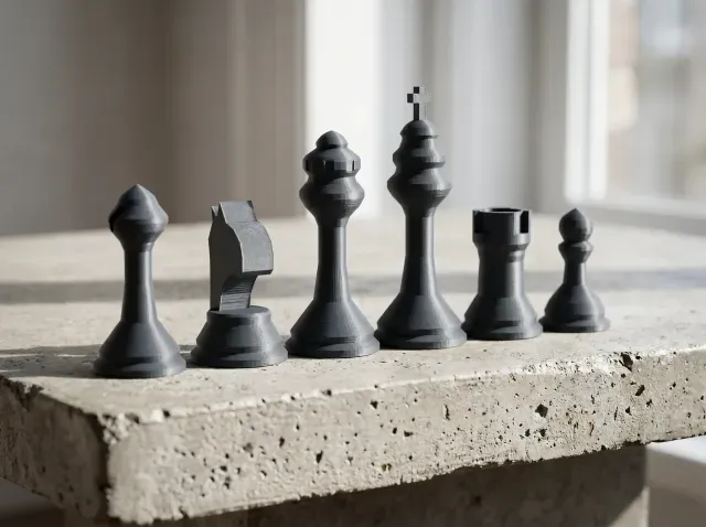 Monarch Chess Set | 6-Piece 3D-Printed Staunton Pieces — Фото 4 из 9