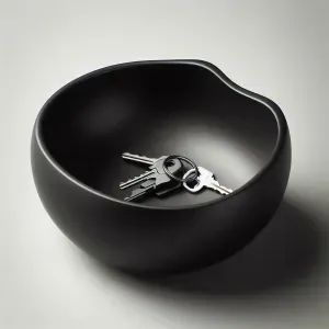 Modern Key and Coin Bowl and Tray "Cut Circle"