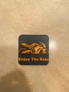 Enjoy the ride motorcycle beverage coaster