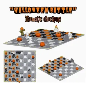 "Halloween Battle" Thematic checkers