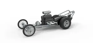 Front engine vintage dragster with V8 Version 3 Scale 1:25