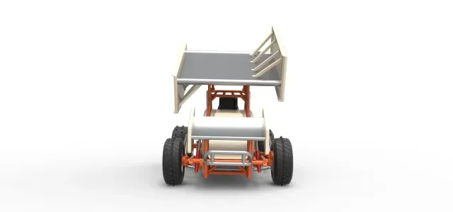 Winged Sprint car for Ice Scale 1:25 — Фото 4 из 9