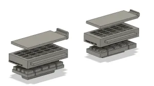 Mold for making clay bricks in 1/35 scale
