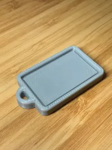 Keychain Blank Rectangle Template with Indent Groove