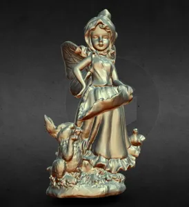 Angel with Rabbit Spring Day