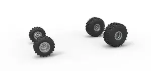 Wheel Set for Mud Dragster Version 2 Scale 1:25