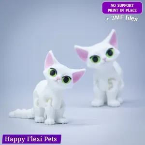 Snowflake the kitten articulated toy 29-1 v2026 (SNAP + 3MF)