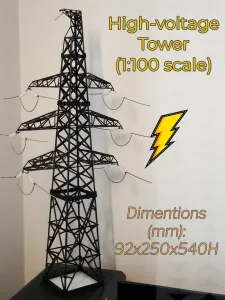High-Voltage Transmission Tower Model