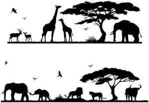 safari animal wall art