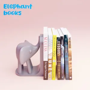 beautiful elephant bookend for home organization