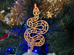 Polygonal snake xmas tree decoration