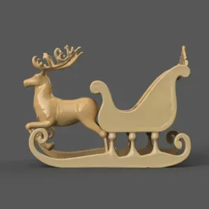 Santa Sleigh Christmas Decoe planter - candy dish - urn 10
