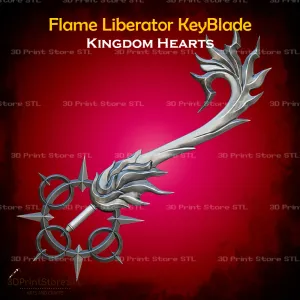 Flame Liberator Keyblade Cosplay Kingdom Hearts - STL File