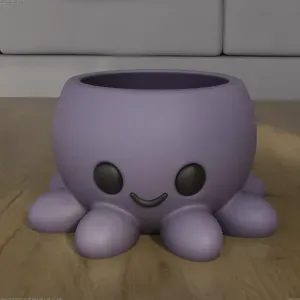 Cute Octopus Container 3D Print Model