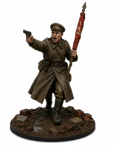 Russain soldier banner bearer : 32 mm and 1/35 for tabletop