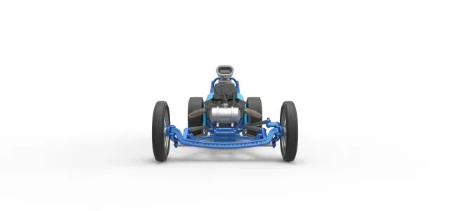 Front engine vintage dragster with 2 V8 Version 2 Scale 1:25 — Фото 5 из 9