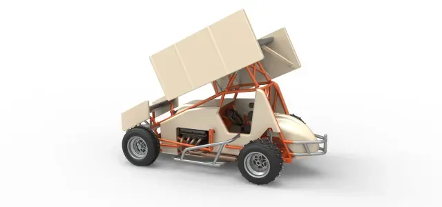 Winged Sprint car for Ice Scale 1:25 — Фото 7 из 9