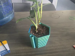 Self-watering Round Flower Pot With Insert Pot