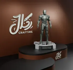 IRON MAN STATUE WITH BASE - HIGH DETAIL 3D PRINT MODEL