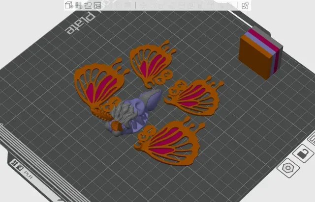 Aurora Winged Moth (stl/3mf files) — Image 5 of 9