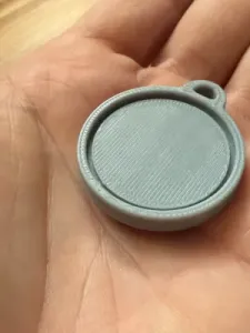 Keychain Blank Circle Template with Indent Groove