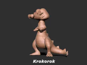Krokorok Pokemon 3d print model